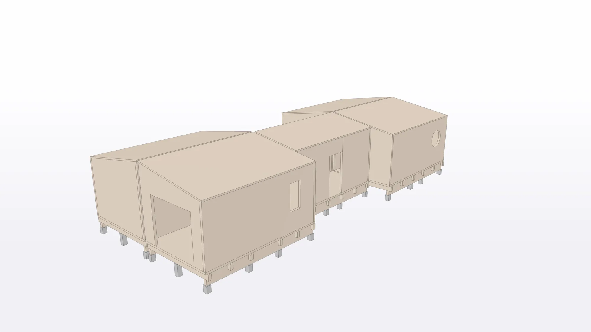 Modelo de vivienda modular en mass timber